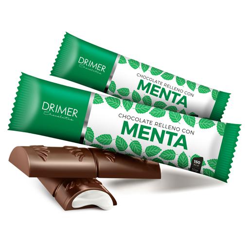 Barra de chocolate con menta drimer